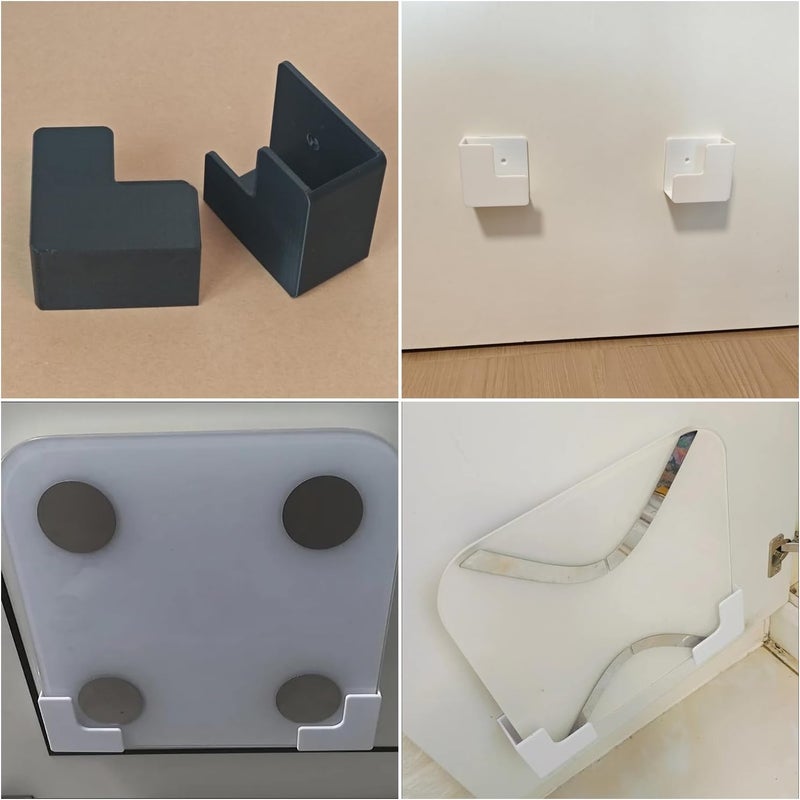 SquEqu 2 Pair Bathroom Scale Holder Wall Mount Bracket Self Adhesive Smart Scale Stand Organizer for Digital Body Weight Scales Bathroom Digital Weighing Scale Body Scales - Image 4